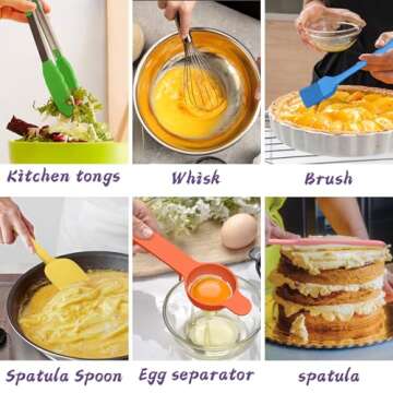 AIKKIL Stainless Steel Nesting Bowls with Lids