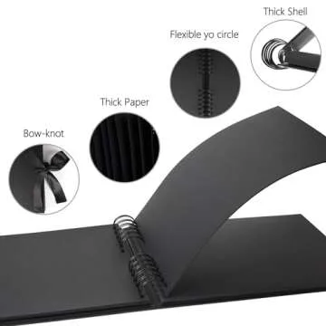 Bemece DIY Scrapbook Album with Markers and Stickers