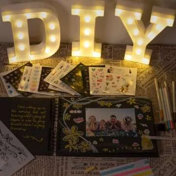 Bemece DIY Scrapbook Album with Markers and Stickers