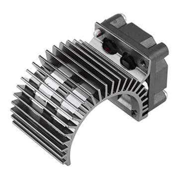Dilwe Motor Heat Sink Heat Sink with Cooling Fan for 1/10 Scale Electric RC Car 540/550 Motor(Black)