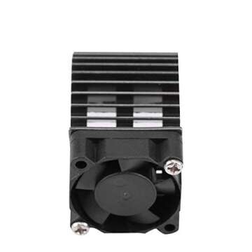 Dilwe Motor Heat Sink Heat Sink with Cooling Fan for 1/10 Scale Electric RC Car 540/550 Motor(Black)