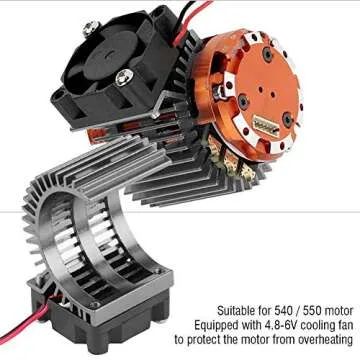Dilwe Motor Heat Sink with Cooling Fan for 1/10 RC Cars