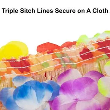 GiftExpress Vibrant Luau Grass Table Skirt with Hibiscus Decorations