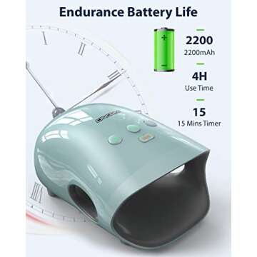 CINCOM Hand Massager - Cordless Hand Massager with Heat and Compression for Arthritis and Carpal Tunnel(FSA or HSA Eligible) (Blue)