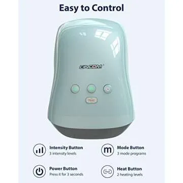 CINCOM Hand Massager - Cordless Hand Massager with Heat and Compression for Arthritis and Carpal Tunnel(FSA or HSA Eligible) (Blue)