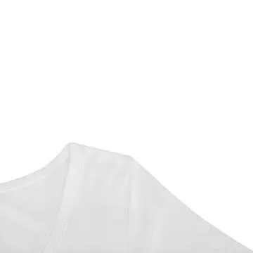 OThread & Co. Women's Basic Crop Tops Stretchy Casual Scoop Neck Cap Sleeve Shirt (Large, White)