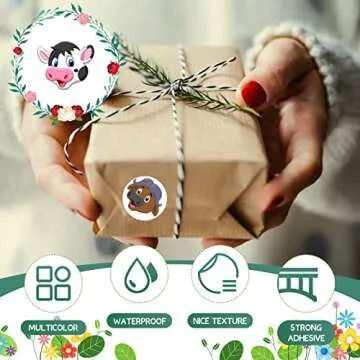 1500 Pieces Adorable Round Animal Stickers Incentive Stickers for Kids Classroom Supplies Stickers 3 Roll Cute Motivating Stickers School Teacher Reward for Class Home,1 Inch (Land Animals' Heads)