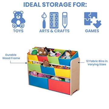 Delta Multi-Color Deluxe Toy Organizer with Storage Bins