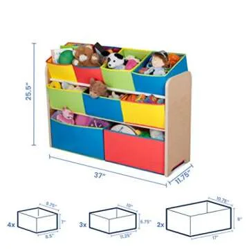 Delta Deluxe Toy Organizer with Removable Storage Bins