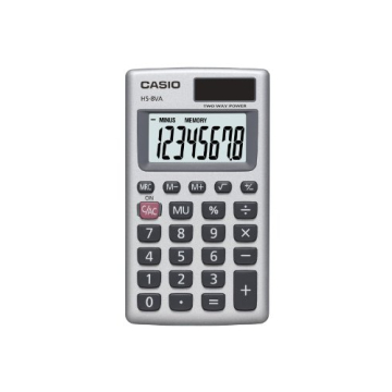 Casio HS-8VA Solar Powered Calculator - Compact & Efficient 8-Digit Display