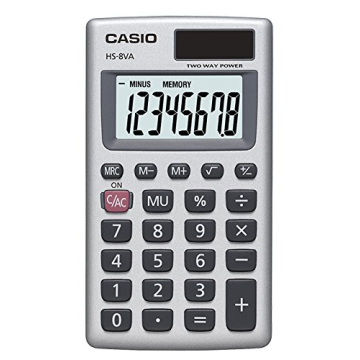 Casio HS-8VA Solar Calculator Compact 8-Digit Display