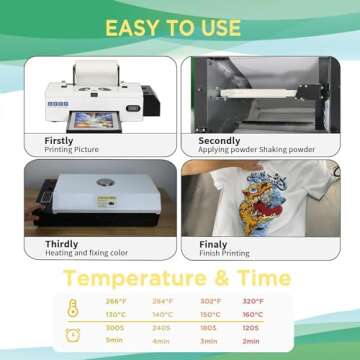 Procoloredfun DTF Ink Set - 6x250ml Ink + 500g Powder