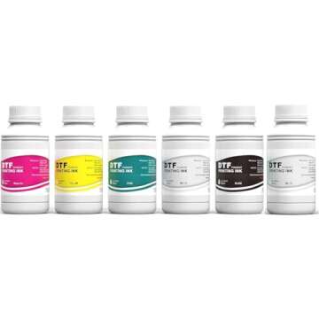 Procoloredfun DTF Ink Set - 6x250ml Ink + 500g Powder