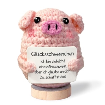 Handmade Positive Crochet Animal, Cute Crochet Animals Stuff Funny Knitted Wool Handwoven Ornaments,...