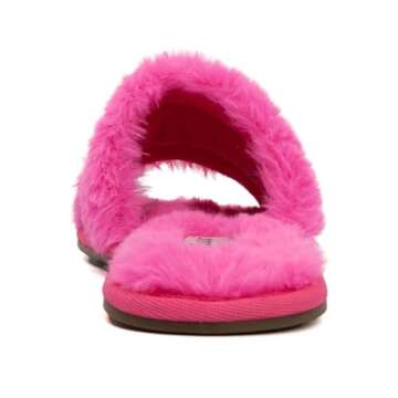 Juicy Couture Women's Plush Faux Fur Slippers - Cozy Comfort