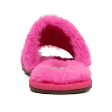 Juicy Couture Women's Plush Faux Fur Slippers - Cozy Comfort