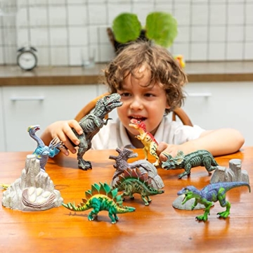 JOYIN 18 Pcs Dinosaur Figures with Movable Jaws Set