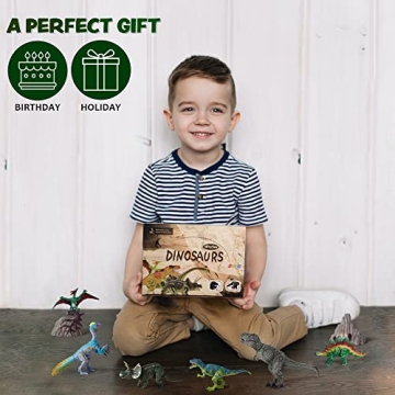JOYIN 18 Pcs Dinosaur Figures with Movable Jaws Set