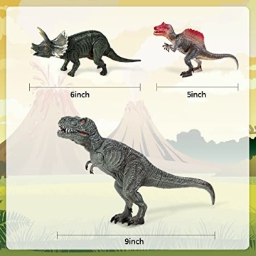 JOYIN 18 Pcs Dinosaur Figures with Movable Jaws Set