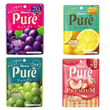 "Pure Gummy" Assortment 2.0oz 4types Japanese Gummy Candy Ninjapo