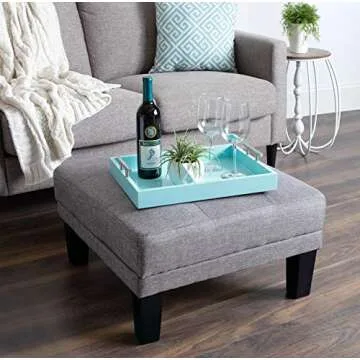 Kate and Laurel Lipton Decorative Tray in Pastel Teal