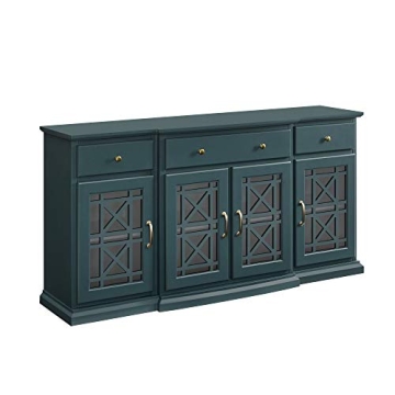 Elegant Walker Edison Buffet Sideboard with Glass Doors