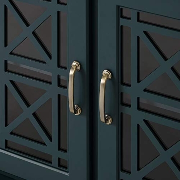 Elegant Walker Edison Buffet Sideboard with Glass Doors