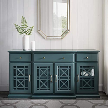 Elegant Walker Edison Buffet Sideboard with Glass Doors