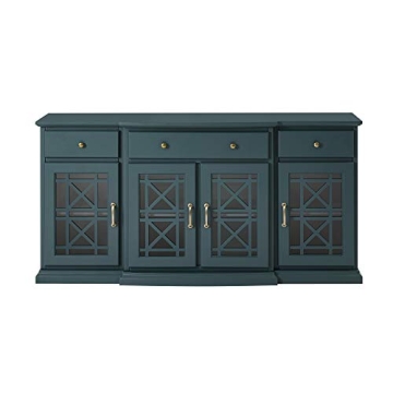 Elegant Walker Edison Buffet Sideboard with Glass Doors