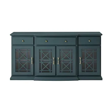 Elegant Walker Edison Buffet Sideboard with Glass Doors