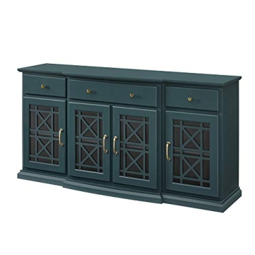 Elegant Walker Edison Buffet Sideboard with Glass Doors