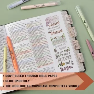 Mr. Pen Gel Highlighter 8 Pack - Bible Markers No Bleed