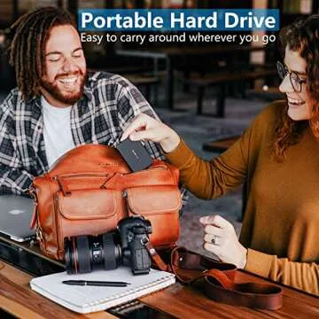 MegaZ 120GB External Hard Drive - Backup Slim 2.5'' Portable HDD USB 3.0 for PC, Mac, Laptop, Chromebook, 3 Year Warranty