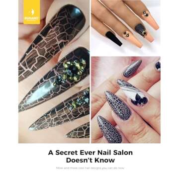 Easy to Use BURANO Crackle Nail Polish Set for Stunning Art