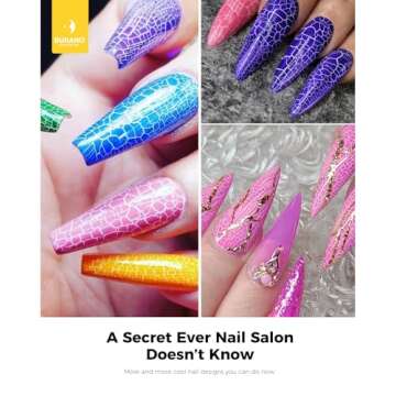 Easy to Use BURANO Crackle Nail Polish Set for Stunning Art