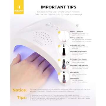 Easy to Use BURANO Crackle Nail Polish Set for Stunning Art