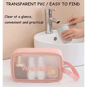 Translucent Waterproof Travel Toiletry Bag Set for All