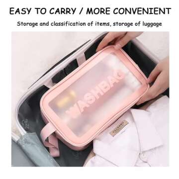 Translucent Waterproof Travel Toiletry Bag Set for All