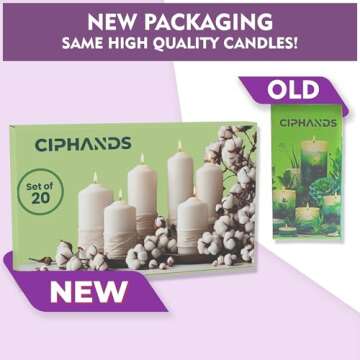 Set of 20 White Spell & Chime – Premium Mini Taper Candles for Rituals, Prayer, Birthdays, Meditat...