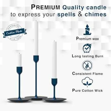 Set of 20 White Spell & Chime – Premium Mini Taper Candles for Rituals, Prayer, Birthdays, Meditation, Altar - 4 Inch Tall, Unscented.