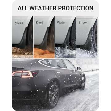 BASENOR Mud Flaps for 2017-2023 Tesla Model 3