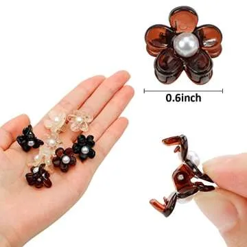 ATODEN Mini Flower Hair Clips 24Pcs Cute Claw Clips
