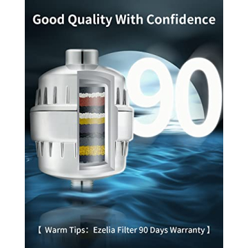 Ezelia 15-Stage Shower Filter for Chlorine Removal & Skin Care