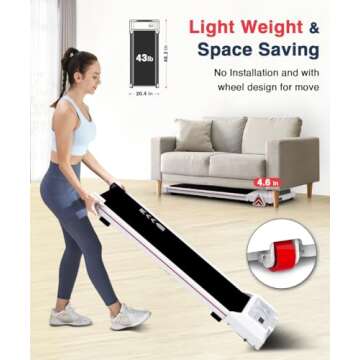 Redliro Walking Pad Compact Treadmill for Home Office