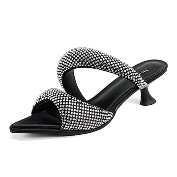 XYD Women's Sharp Open Pointed Toe Mules - Comfortable & Stylish Slides