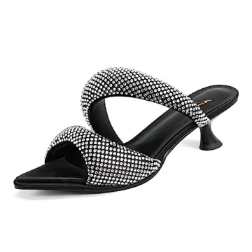 XYD Women's Sharp Open Pointed Toe Mules - Comfortable & Stylish Slides