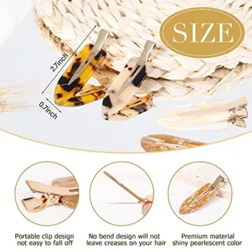 KesaPlan 10PCS No Bend Hair Clips for Stylish Women