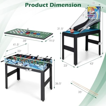 Goplus 14-in-1 Multi Game Table for Family Fun & Entertainment