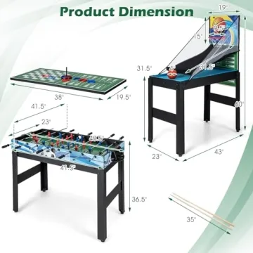 Goplus 14-in-1 Multi Game Table for Family Fun & Entertainment