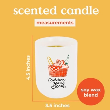 ban.do Fresh Linen Scented Candle Elegant Ceramic Vessel